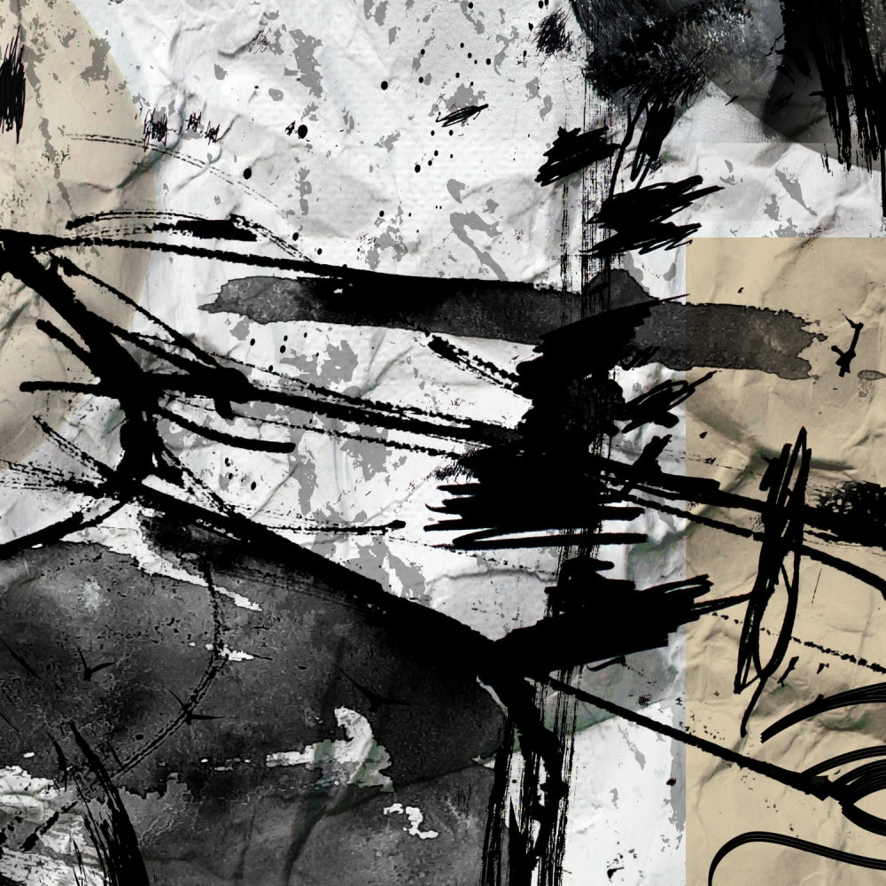 Monochrome Muse: Abstract Triptych Canvas Set