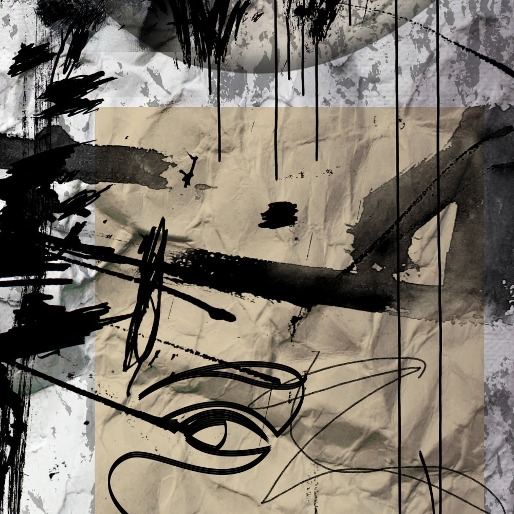 Monochrome Muse: Abstract Triptych Canvas Set