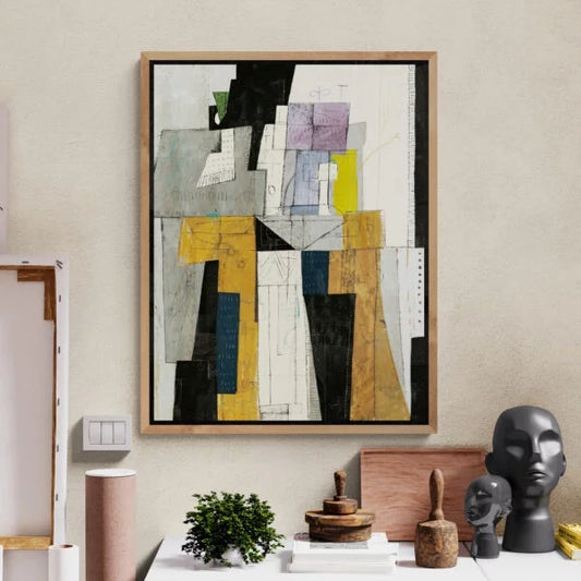 Geometric Essence: Abstract Canvas in Modern Tones