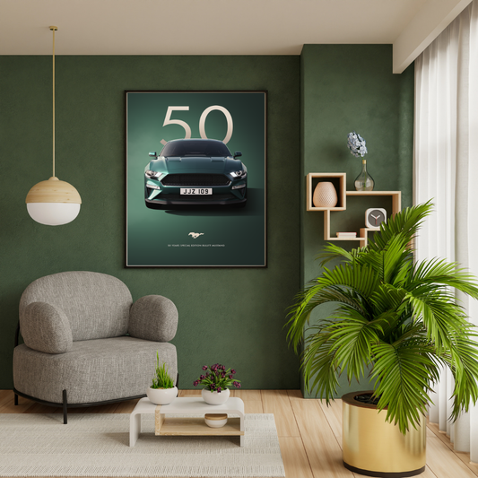 Driven Legacy: Vintage Car Poster with Modern Flair