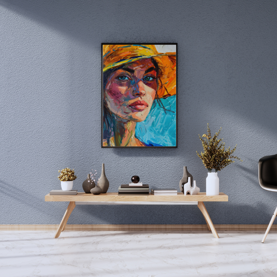 Vibrant Balance: Abstract Canvas in Warm & Cool Tones