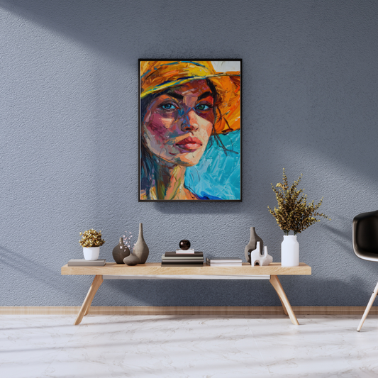 Vibrant Balance: Abstract Canvas in Warm & Cool Tones