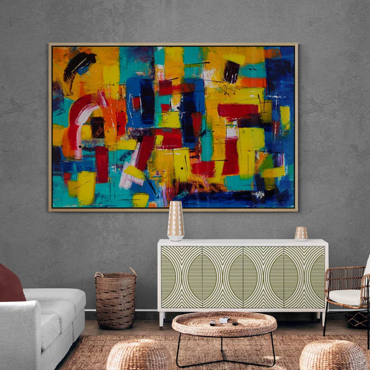 Chromatic Symphony: Abstract Expressionist Canvas