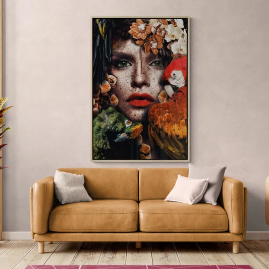 Vibrant Parrot Canvas Wall Art – Framed & Ready to Hang