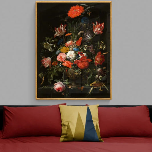 Bloom Reverie: Vibrant Floral Canvas for Elegant Interiors