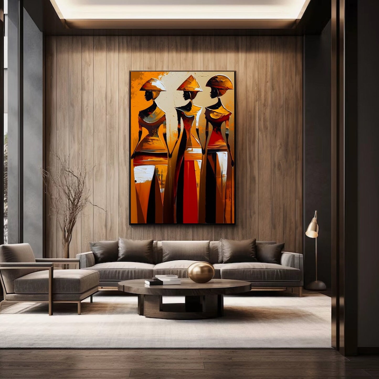 Vibrant Abstract Trio – Modern Figurative Canvas Art